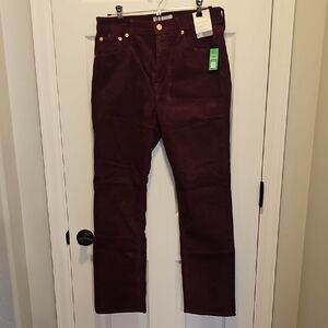 GAP Women's Burgundy 90's Straight Leg Pants